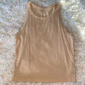 AE: yellow striped tank top size small